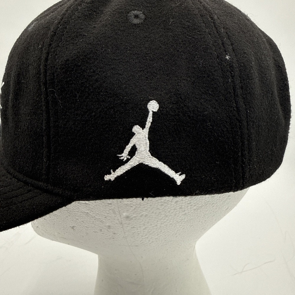 NEW Nike Jordan Flight Unstructured Hat Black HF6241‎ 010 Wool Medium Large - Picture 5 of 11